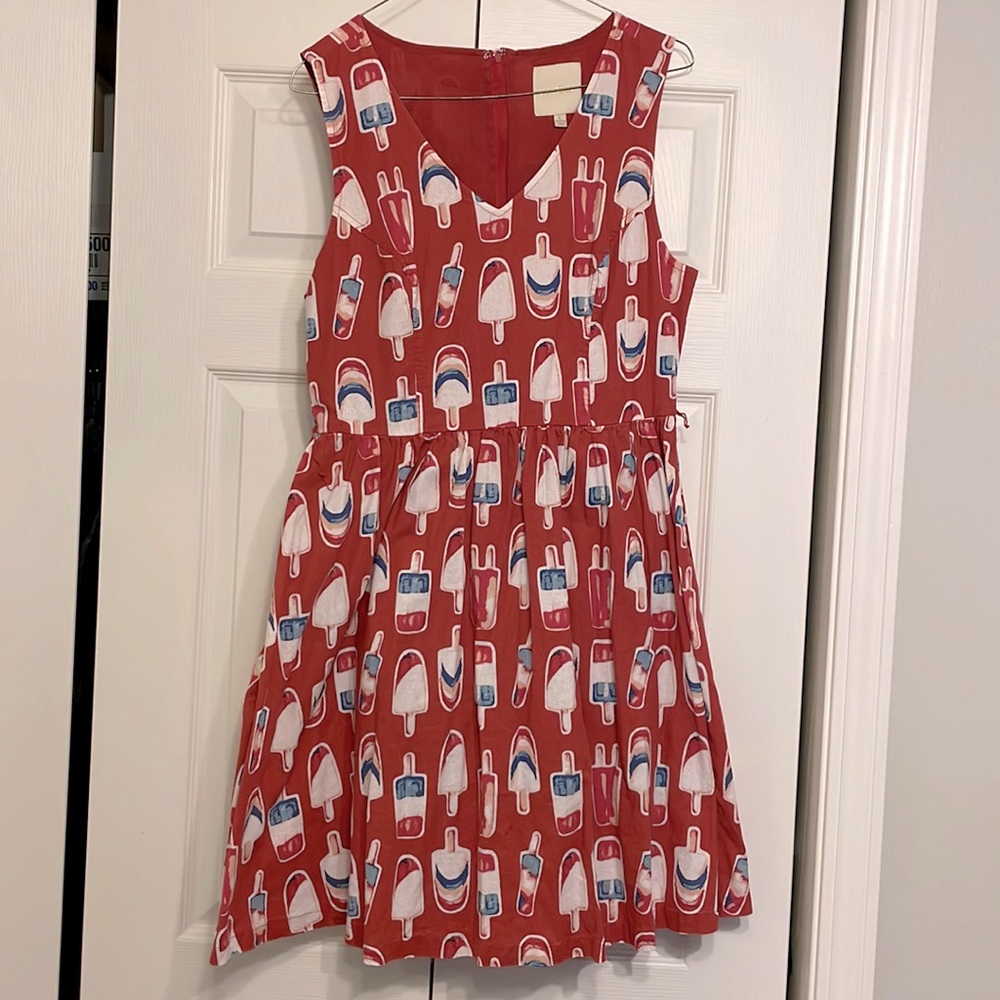 MODCLOTH popsicle red white blue dress